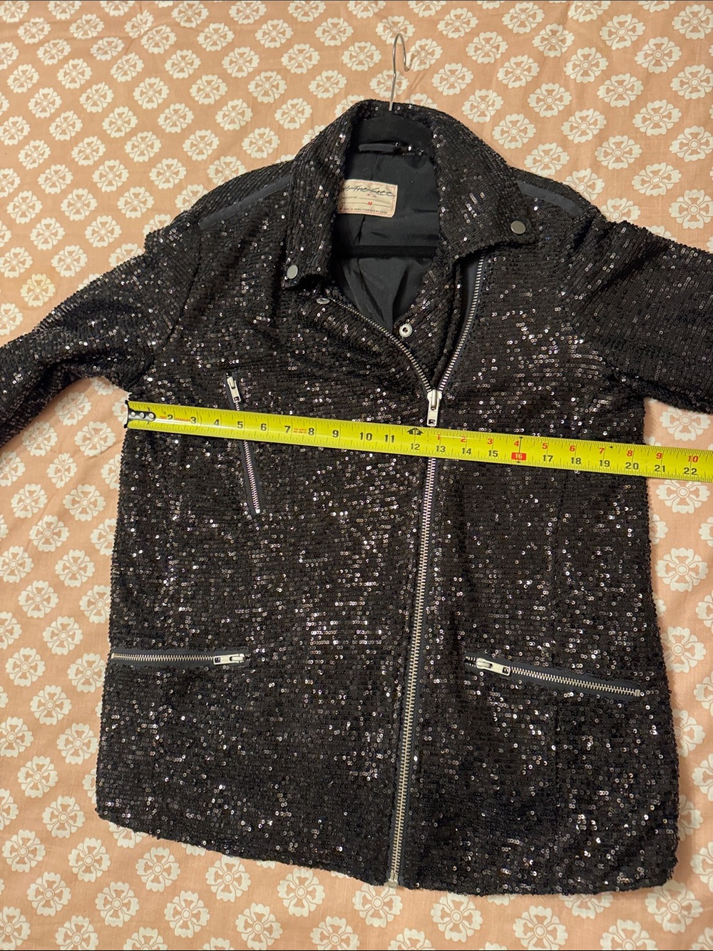 We the Free Sequin Moto Jacket - Black size M - Picture 6 of 7